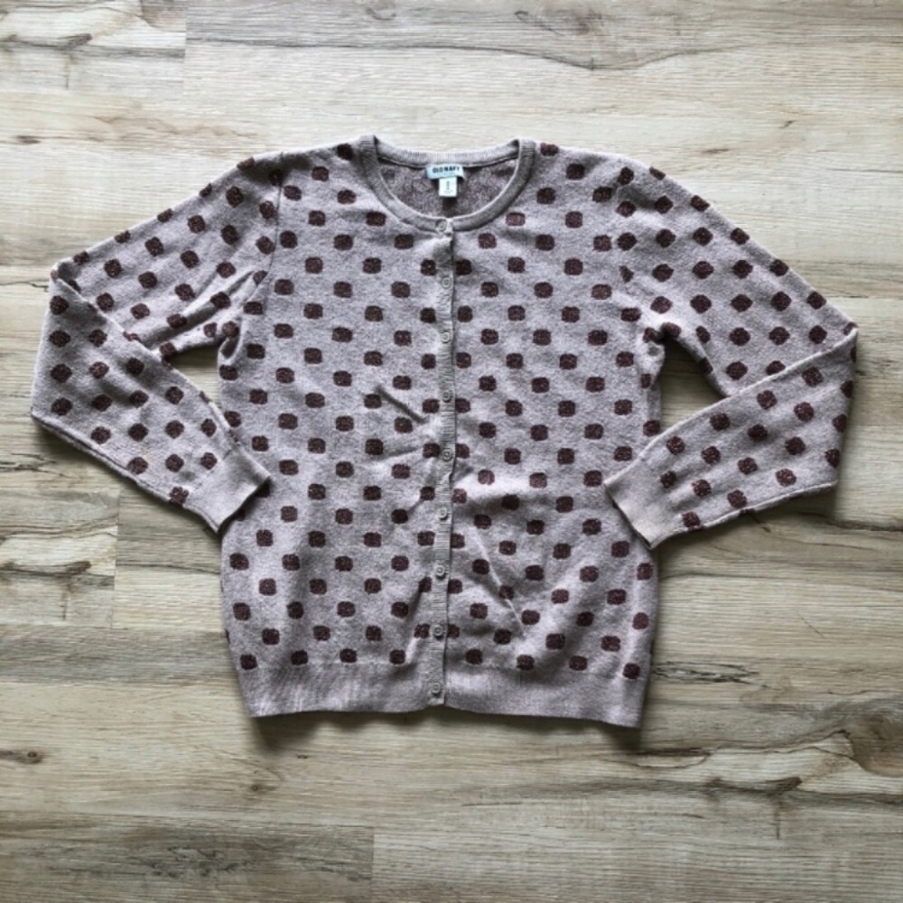 Metallic Holiday Festive Old Navy Button Up Cardigan